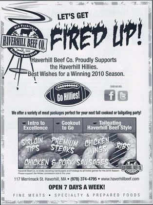 Haverhill Beef Co. Proudly Supports the Haverhill Hillies.