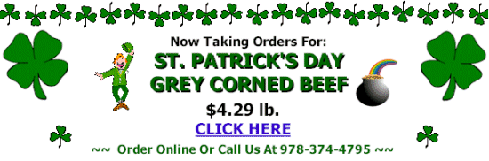 Now Taking Orders For St. Patrick's Day - Grey Corned Beef
